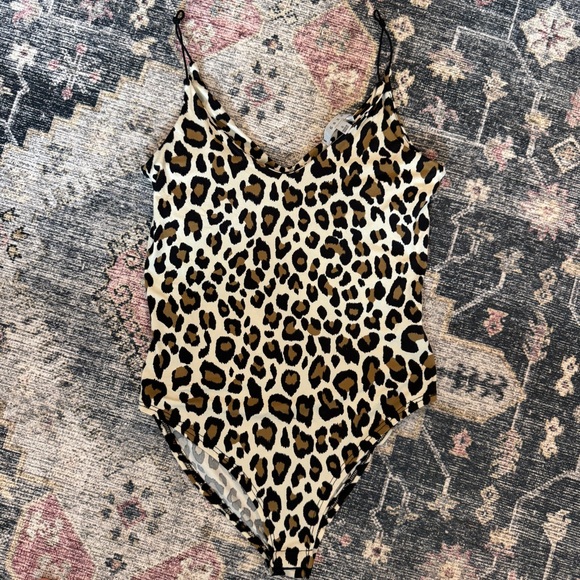 Gaze Animal Print Bodysuit Sz S - Picture 1 of 3